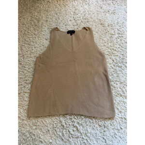 Women's Banana Republic Beige Organic Cotton Knit Tank Top M